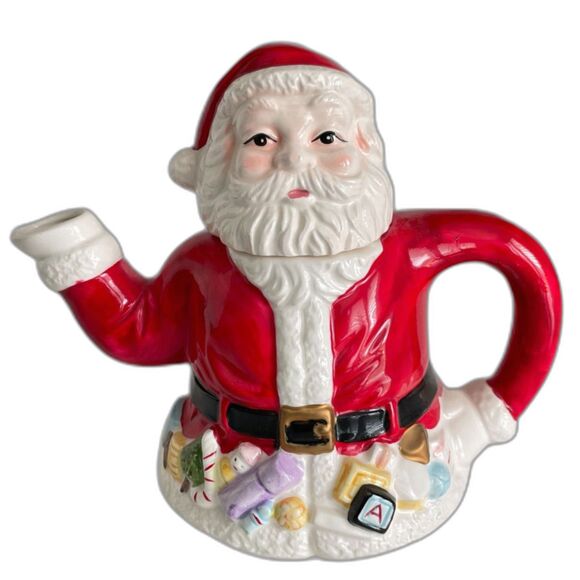 Adorable Santa Claus Decorative Novely Teapot by Heritage Mint Collectibles 6.5" - Picture 1 of 12